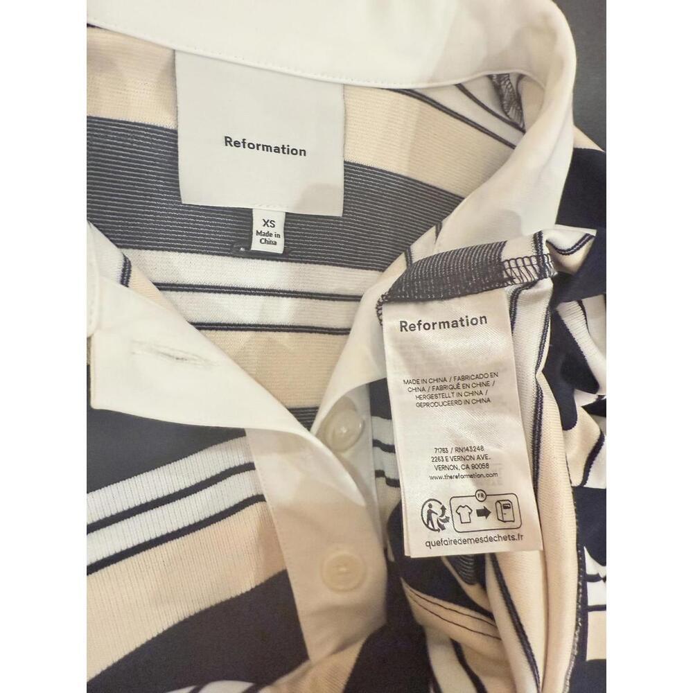 Reformation Ana Rugby Crop Polo NWOT - Picture 15 of 15